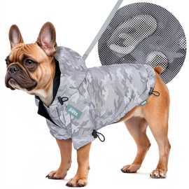 ESQUIMAL Chamarra Impermeable Reflectante para Perro Chaqueta con Capucha (Camuflaje Gris, Extra Grande)