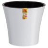 Santino Self Watering Planter Arte 4.3 Inch White/Black Indoor Flower