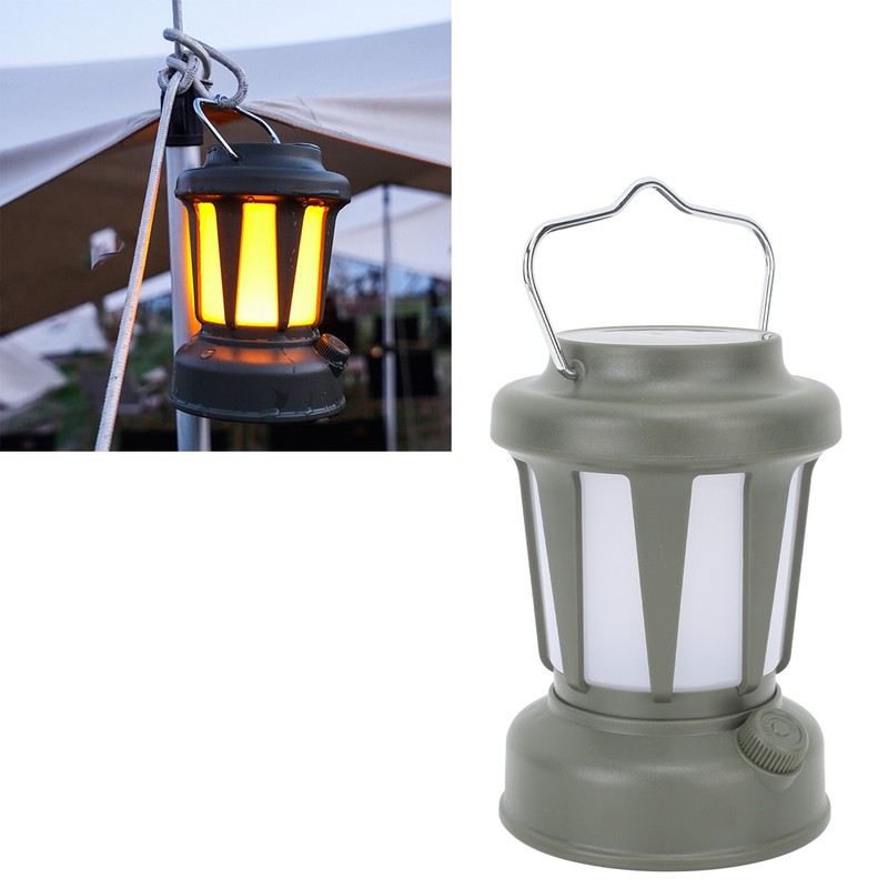 Camping Lantern Solar Powered USB Rechargeable Stepless Dimmable Retro Style