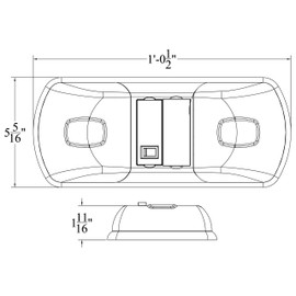 AP Products StarLights BL-3003 Dual LED Interior Ceiling Fixture Replacement