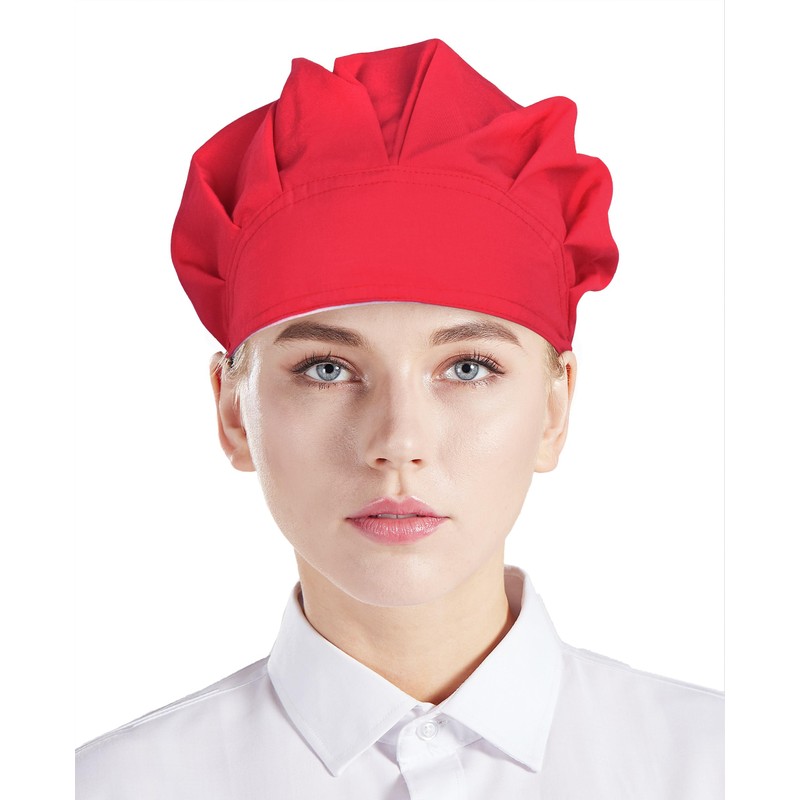 Nanxson 3pcs Unisex Chef Hat - Adjustable Elastic Work Cap