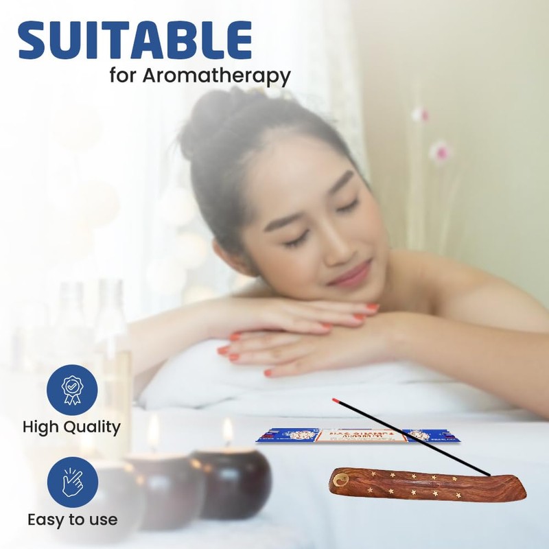 12x15g Incense Sticks with Incense Sticks Holder for Meditation, Aromatherapy,