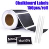 Chalkboard Labels-150pcs Waterproof Reusable Blackboard Stickers with 2 Liquid Chalk