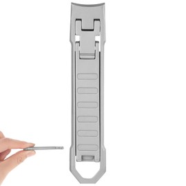 Ptwola Nail Clippers Ultra Thin Wide Natural Finger Fingernail Clipper Mini Travel Folding Toenail Nail Trimmer Stainless Steel Portable Curved Nail Cutter with Glass File Keychain for Men Women Adult