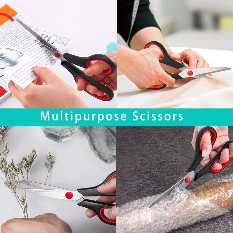 Scissors, 2 Pack 7.5 inch Scissors for Office and Home,