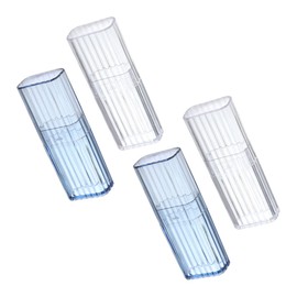 FRCOLOR 4Pcs Cotton Swab Organizer Storage Box Makeup Cotton Pads Containers for Jewelry Tools and Accessories Elegant Design for Desktop and Home Use