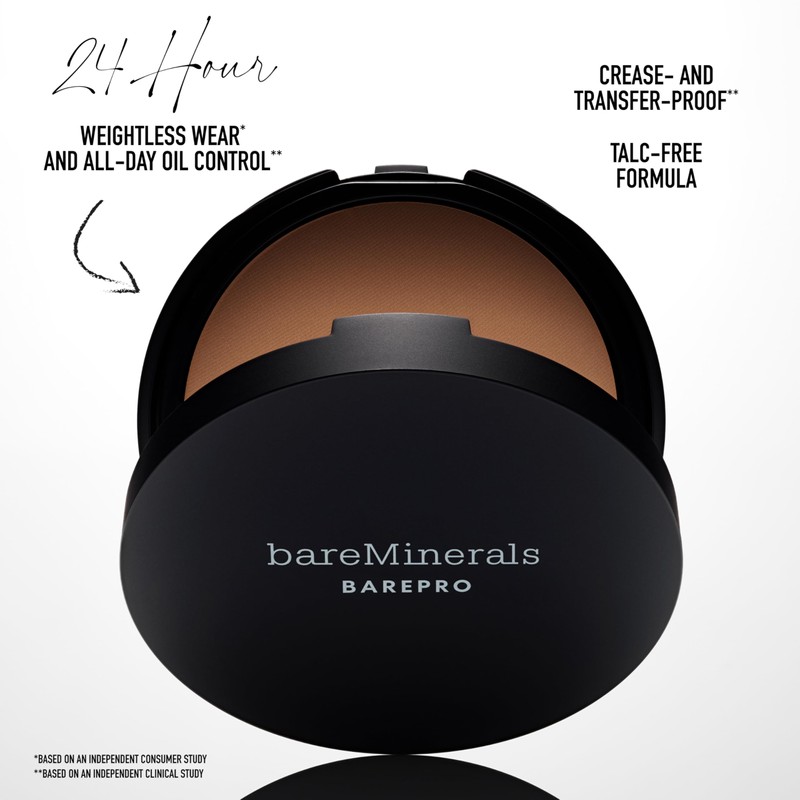 bareMinerals Barepro 24HR Skin-Perfecting Powder Foundation, Matte Pressed Powder Foundation