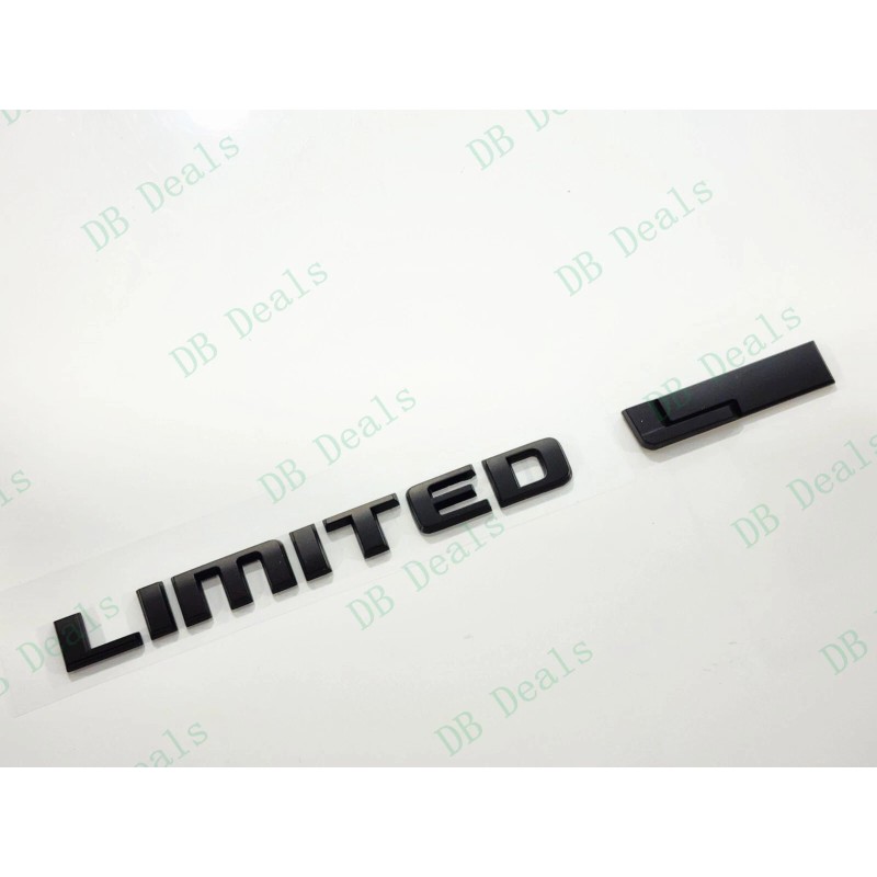 Grand Cherokee Matte Black Rear Limited & L Emblems Badge