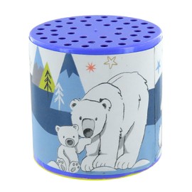 Traditional Muhdose (MUH Tin), Cow Tin (Cow Tin) or Cow Voice with Label A Polar Bear Family Making the Sound MUH or Another Scream or Voice of a Big Related Animal