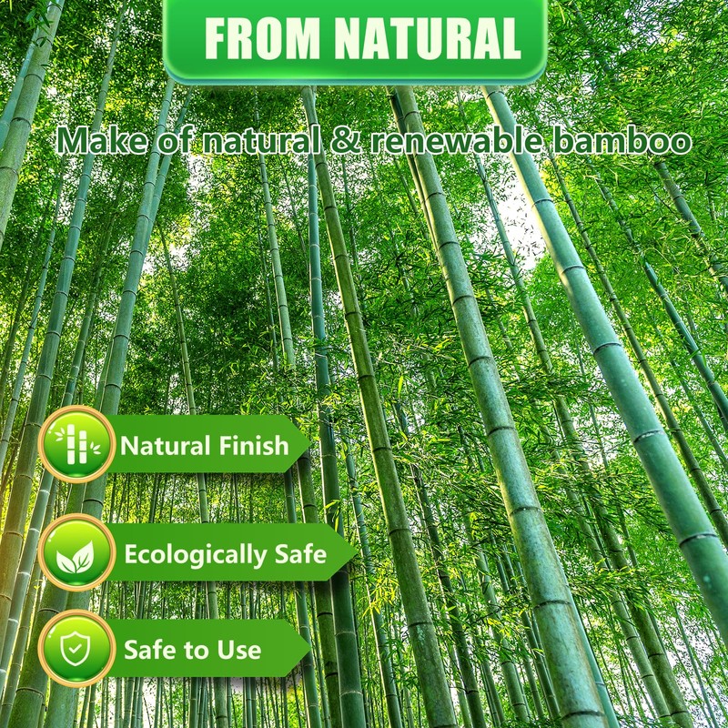 Natural Bamboo Slat Screening,6.5FT x 13FT Bamboo Fence Panel for