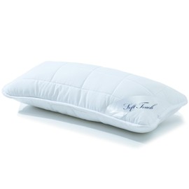 aqua-textil Soft Touch Pillow 40 x 80 cm, Microfibre Neck Pillow, Hollow Fibre Pillow, Boil-Proof, Breathable