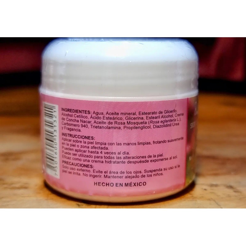 Crema Rosa Mosqueta Concha Nácar Hidrata Estrías Arrugas