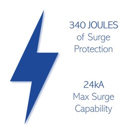 Legrand Pass & Seymour 5262WSP 15 Amp 125V Extra-Heavy Duty Surge Protective Receptacle Outlet with Audible Alarm and LED Indicator, Back and Side Wire, White (1 Count)