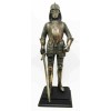 Medieval Knight Statue Bronze Finishing Cold Cast Resin Statue 12 3/4" tall