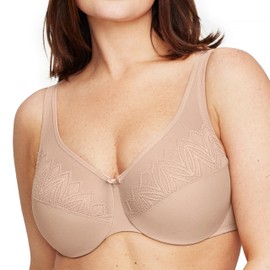 Glamorise Full Figure Plus Size Wonderwire Minimizer Bra Underwire #9003 Café