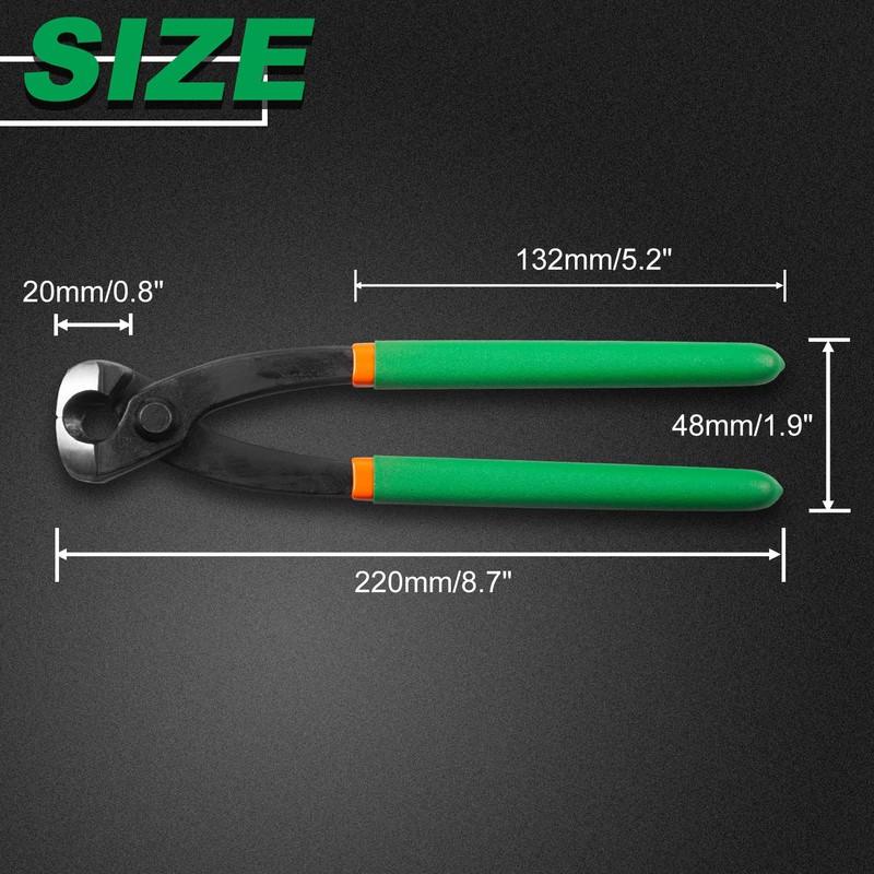 SPEEDWOX 9-Inch Ear Clamp Pliers with Front & Side Crimp