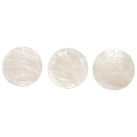 Plate Beads 100 x Mother of Pearl Bowl Round 35 mm