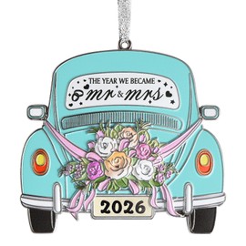 Wedding Gift for Couples 2026 Mr and Mrs Christmas Ornament for Bride Women