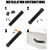 NILLOS Leather Cabinet Handles, 5 PCS Drawer Pull Leather Handle