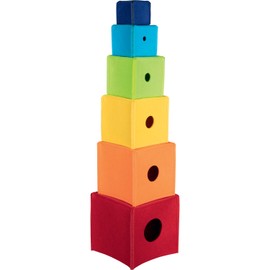 Goki 58676 Rainbow Stacking Cube