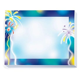 PaperDirect Colorful Fireworks Certificates, 8 1/2 inch x 11 inch, 28lb Cover Stock, 50 Count, Certificates and Awards Paper, for School, Work, Diplomas & Award Certificates