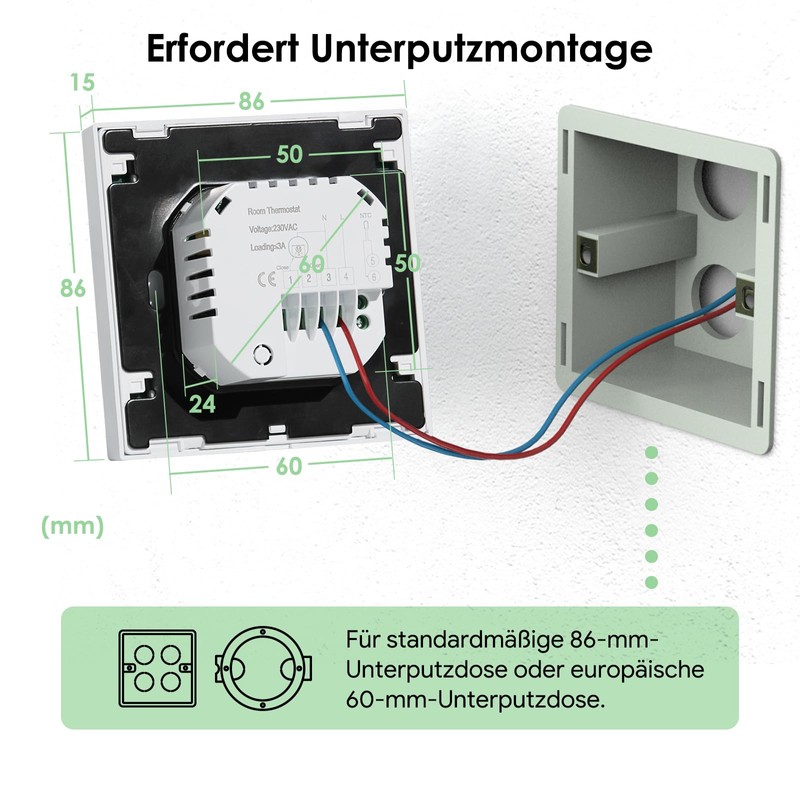 Beok Thermostat Underfloor Heating Water Thermostats Heating Digital Room Thermostat