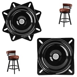 TCHOSUZ 2Pack Heavy Duty Bar Stool Swivel Plate, 8 Inch Swivel Chair Base with Solid Ring of Ball Bearings, 400lbs Capacity Chair Swivel Bracket Replacement Parts for Barstools Recliner Chair Sofa