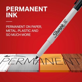 37161PP Permanent Markers, Ultra Fine Point, Black, 2 Count