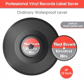 Douk Audio Record Clean Label Saver Album LP Vinyl Cleaning Protector Waterproof Clamp Care (Black)