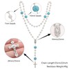 AFSTALR Rosary Necklace with Rhinestones Rosary Beads Necklace with Virgin