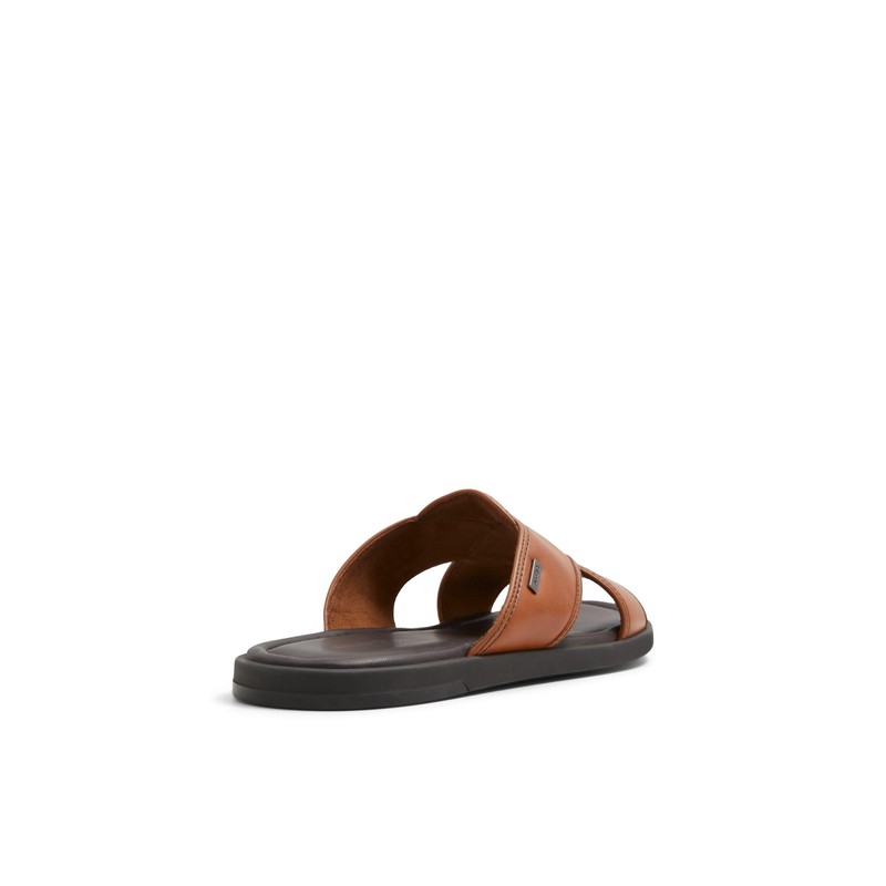 ALDO Men's Olino Slide Sandal, Cognac, 7