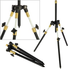 DNA Leisure 2 x Fishing Tripod Rod Rest Fully Adjustable Legs & Bankstick Carp Tackle 25cm - 40cm High