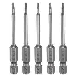 QUARKZMAN 1.5 mm (H1.5) 65 mm Long HRC60±1 Hardness Hex Bits, 5 Pieces Hexagon Socket Screwdriver Bit Set 1/4 Inch Magnetic S2 Steel Key Hex Bit Set
