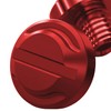 AVERZELLA 4pcs Motorcycle Red Mirror Hole Plugs 2 Regular+2 Reverse
