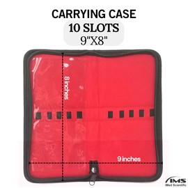 All-Purpose Faux Leather Pouch Zipper Case Versatile Molle with Protective Flap and Elastic Straps to Store Organize Sort Wide Variety of Tools, Holds 10 Instruments, 9"x8"