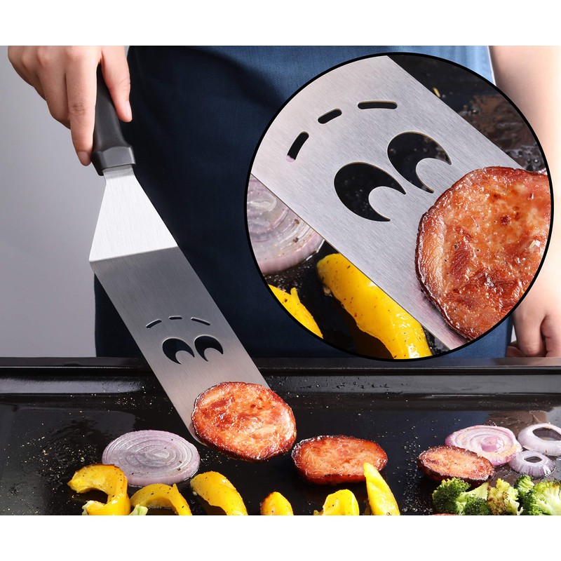 New Star Foodservice 1029161 Juego de espátulas para barbacoa de