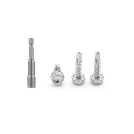 Hex Washer Head Self Tapping Screws #8×3/4"/4.2 * 19 190pcs with Screw Driver bit