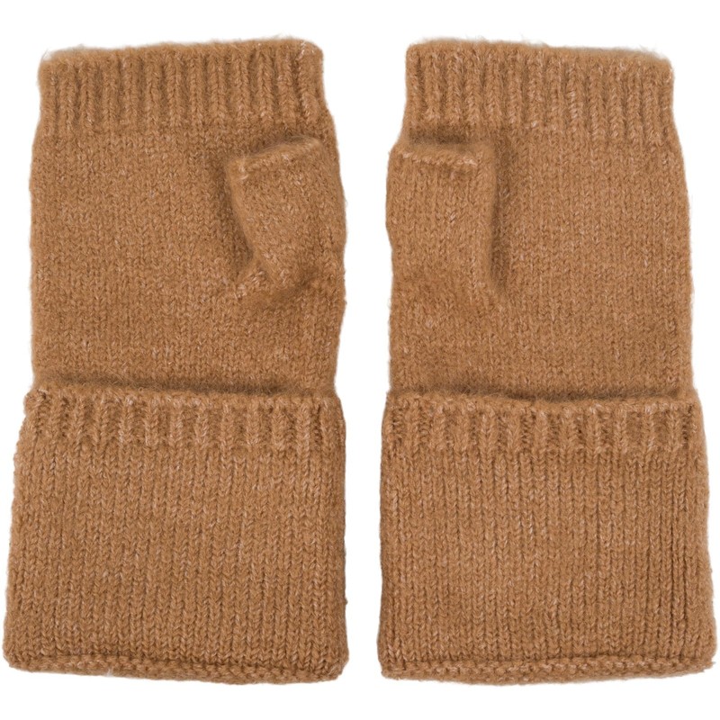 styleBREAKER 09010052 Women's Fingerless Knitted Gloves Plain with Waistband Warm