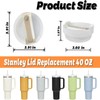 Scinzene Travel Tumbler Lid, Reusable Replacement Lid, No Leakage Replacement