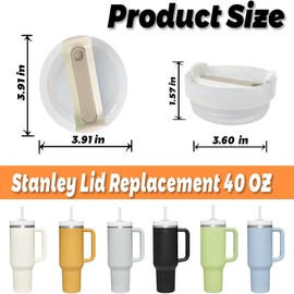 Scinzene Travel Tumbler Lid, Reusable Replacement Lid, No Leakage Replacement Lid