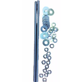 Hillman (2) 5/16”- 18 x 12” Zinc Plated All Thread W/ Nuts,washers,l