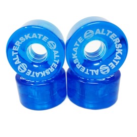 Alterskate Longboard Cruiser 65mm 78a Wheels (Translucent Blue)