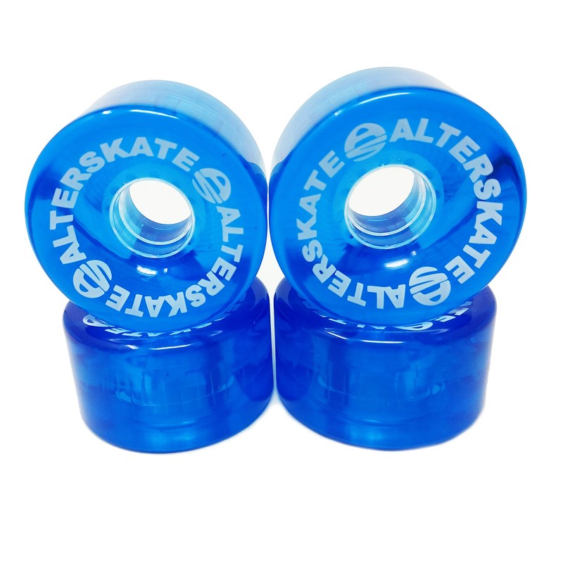 Alterskate Longboard Cruiser 65mm 78a Wheels (Translucent Blue)