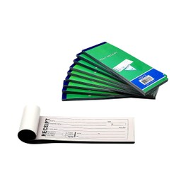 50 Pack: Rent Receipt Book Carbonless Copy Duplicate 2 parts 50 Sets 8" X 2.75"