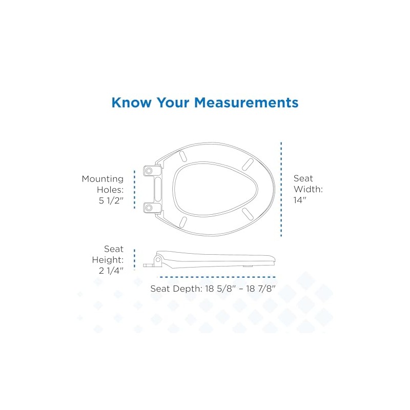 Gerber Elongated Toilet Seat with Cover, Soft Close, No Slam,