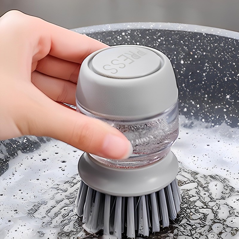 Dish Brush with Soap Dispenser and Holder 2pcs, Kitchen Dish