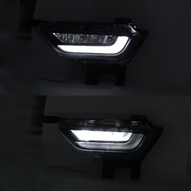 KAMDKI Left Driver Side LED Fog Light Compatible for 2021 2022 2023 Ford F150 F-150 Front Bumper Light W/Bulbs W/O Wiring Harness Driving Lamp Assembly LH FO2592259 19629200 ML3Z15201C