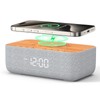 REACHER 15W Fast Magnetic Wireless Charging Alarm Clock with White