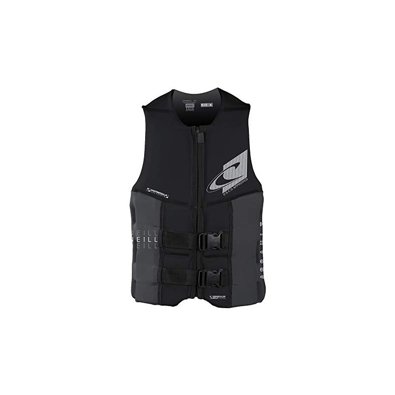 Oneill Mens ASSAULT FZ USCG LIFE VEST, BLK/GRAPH, 3XL