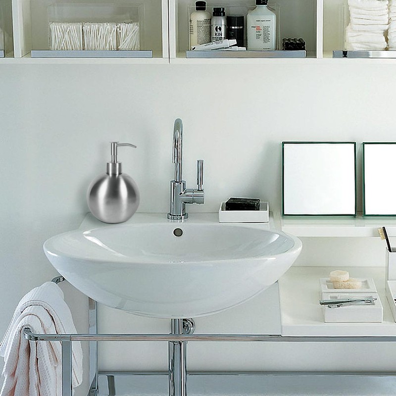 1pc 304 Stainless Steel Ball Shaped Bathroom Shampoo Shower Liquid